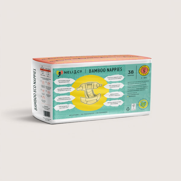 Small Nappies (Newborn to 6kg, 38 nappies per pack) – R260 each for 4 packs or more